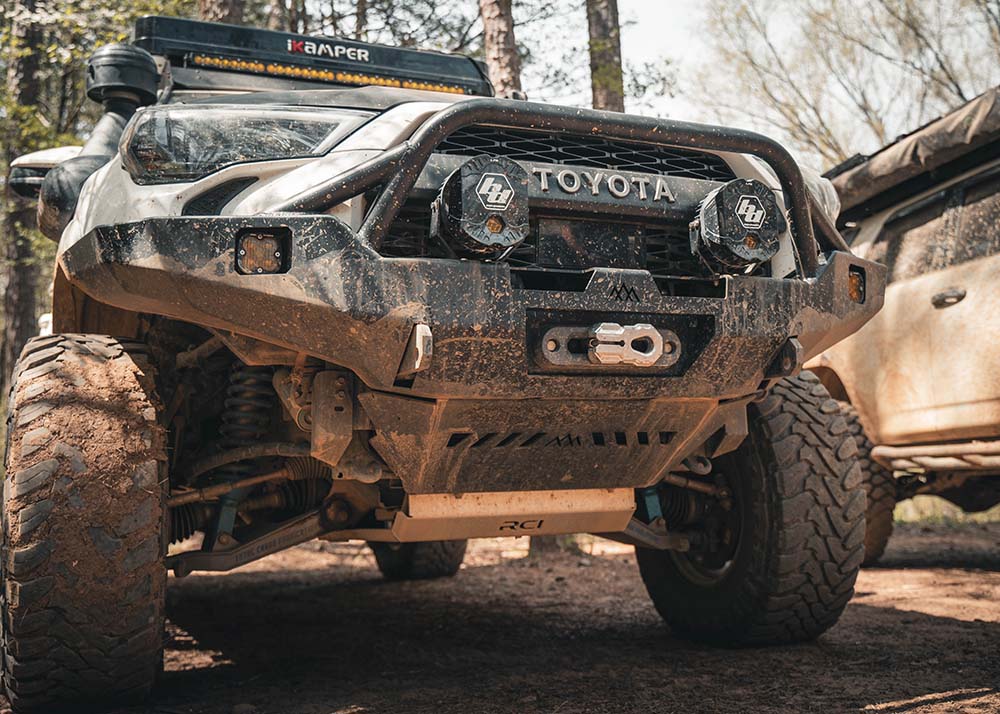 Image of  a Toyota 4Runner 5th Gen (2010-2024) with Aluminum Connector Skid Plate | Backwoods Adventure Mods