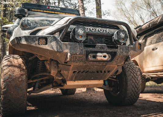 Image of  a Toyota 4Runner 5th Gen (2010-2024) with Aluminum Connector Skid Plate | Backwoods Adventure Mods