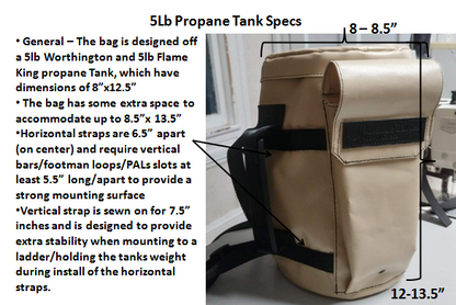 5lb Propane Tank Bag - Cordura Nylon
