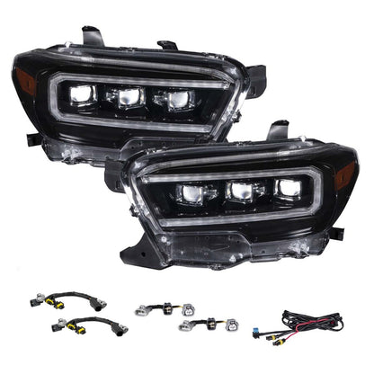 2016-2023 Toyota Tacoma LED Projector Headlights With Selectable DRL - by Form Lighting