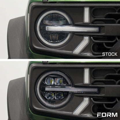 2021-2025 FORD BRONCO LED PROJECTOR HEADLIGHTS (PAIR) - BY FORM LIGHTING