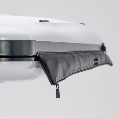View of the awning folded