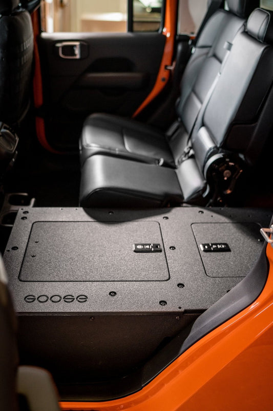 Jeep Gladiator 2019+ JT 4 Door - Second Row Seat Delete Plate System - High Platform - by Goose Gear