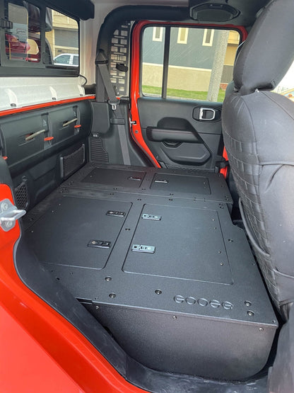 Jeep Gladiator 2019+ JT 4 Door - Second Row Seat Delete Plate System - High Platform - by Goose Gear