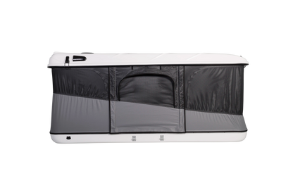 Side view of the white XL when windows and doors are closed