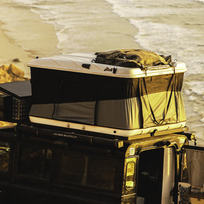 Large view of the roof top tent with cargo
