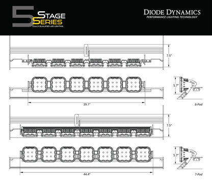 SS5 CrossLink Light bar For Prinsu and Sherpa Roof Racks - by Diode Dynamics