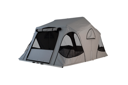 View of the door of the James Baroud Soft Shell roof top tent
