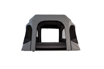 Opened view of the 2 doors of the rooftop tent