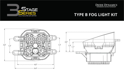 SS3 LED FOG LIGHT KIT FOR 2016-2023 TOYOTA TACOMA - BY DIODE DYNAMICS