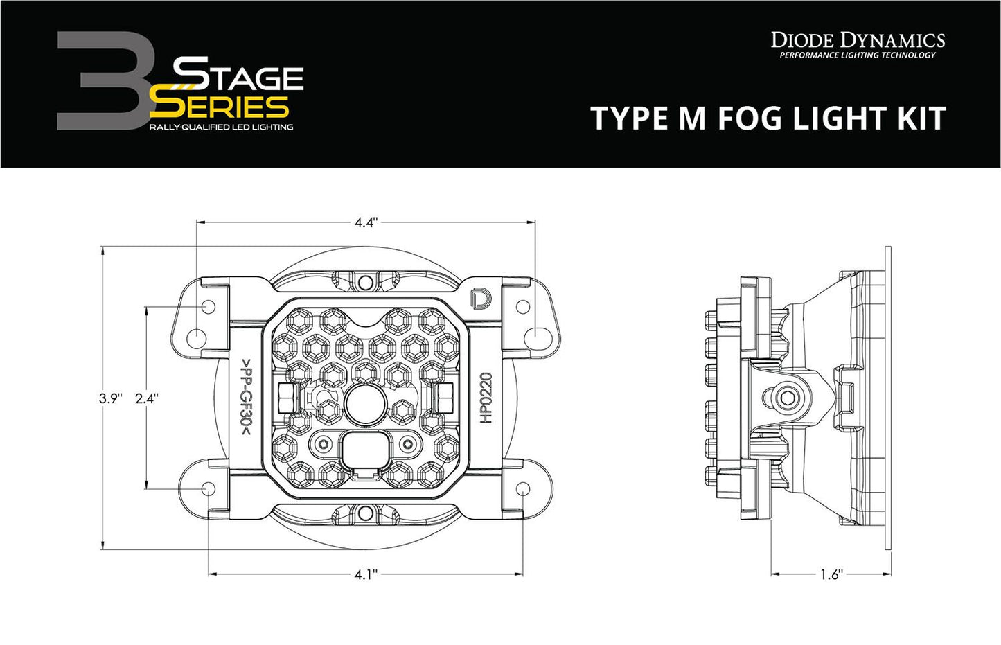 SS3 LED Fog Light Kit For 2007-2018 Jeep JK Wrangler - by Diode Dynamics