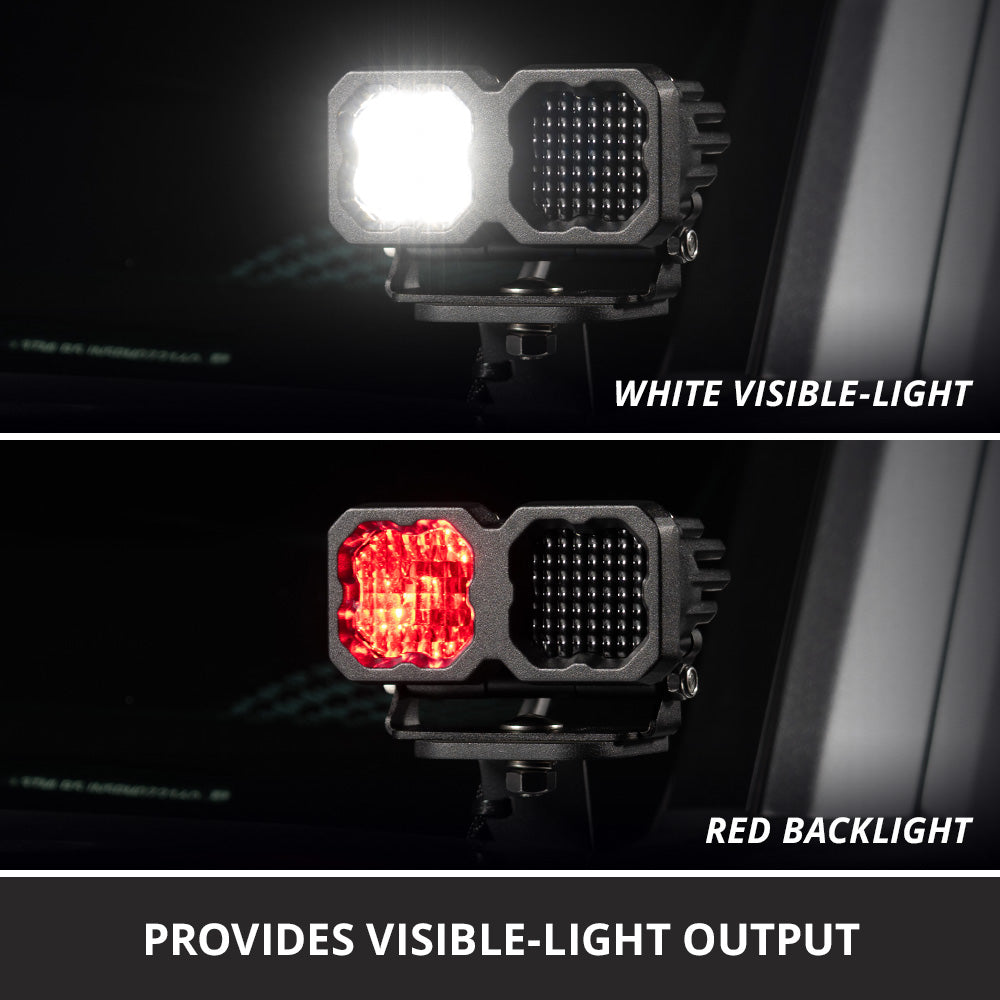 Stage Series C1 Dual IR + White LED Pod - by Diode Dynamics