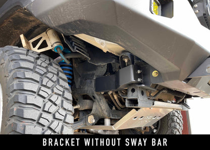 Installed Toyota Tacoma (2016-2023) Front Bumper Support Bracket without sway bar for Backwoods Adventure Mods 3rd Gen Tacoma off road bumpers