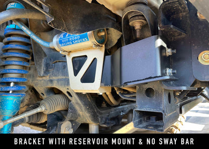 Installed Toyota Tacoma (2016-2023) Front Bumper Support Bracket with reservoir mount and no sway bar for Backwoods Adventure Mods 3rd Gen Tacoma off road bumpers